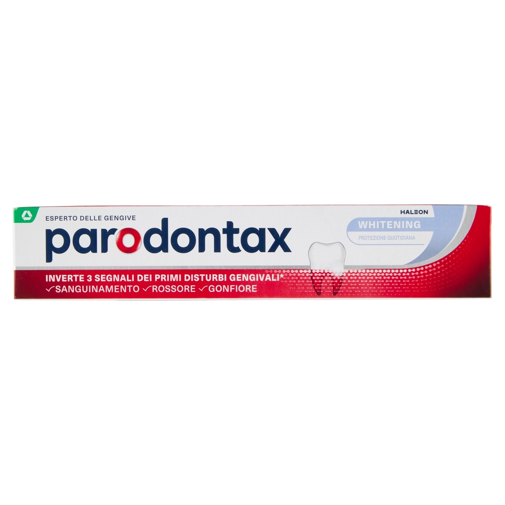 Parodontax whitening dentifricio quotidiano con fluoro per gengive più sane e denti forti 75 ml